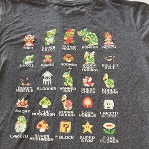 Nintendo Grey Short Sleeve Tee Vintage